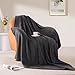 BEAUTEX Fleece Throw Blanket for Couch Sofa or Bed Throw Size, Soft Fuzzy Plush , Luxury Flannel Lap Blanket, Super Cozy and Comfy for All Seasons (Graphite, 50