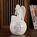 Guardian Angel Ceramic Night Light – Praying Angel Figurine Lamp with Inspirational Message – LED Light Up Keepsake Gift for Christian Home Décor, Sympathy, Memorial, or Father’s Day