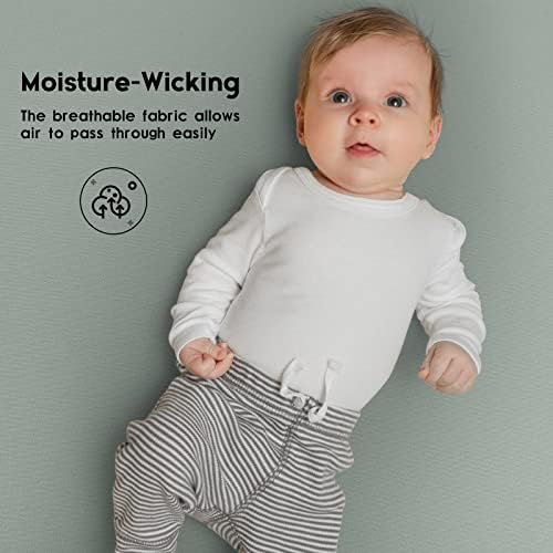 Yoofoss Baby Crib Sheets for Boys Girls, Fitted Crib Sheet 2 Pack for Standard Crib and Toddler Mattress, Super Soft Microfiber Baby Sheet 28x52x8in(Green+Leaf) - 4