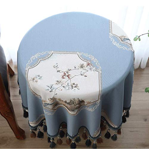 Nappe de table ronde anti-rayures style européen pour protéger grande table de maison 180 cm - 5