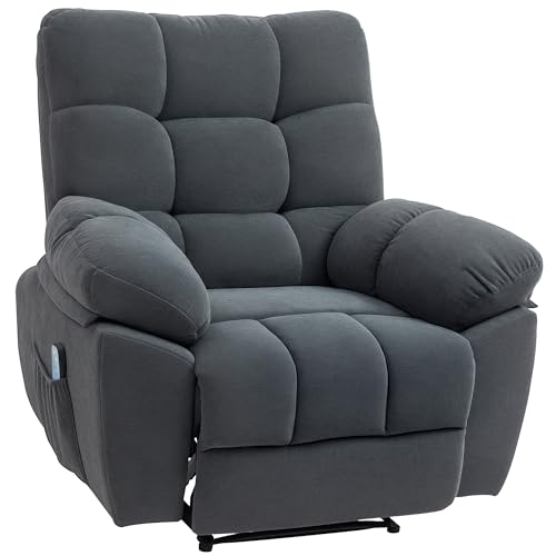 HOMCOM Fauteuil de massage fauteuil relax électrique avec vibrati...