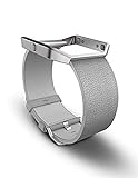 Fitbit Blaze Accessory Band, Leather, Mist Grey, Large