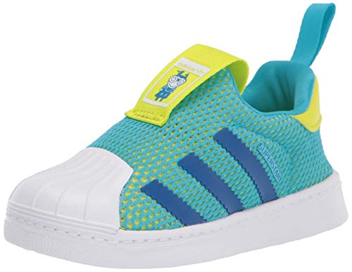 adidas Originals Kids Superstar 360 Shoes Sneaker, Signal Cyan/Collegiate Royal/Black, 8.5 US Unisex Toddler