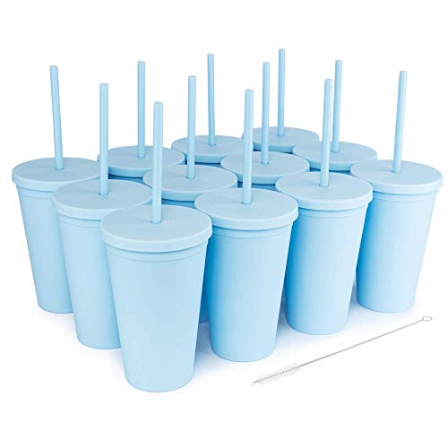 STRATA CUPS Classic 16 Oz Tumbler with Lid and Straw