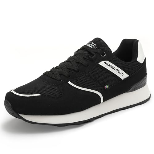 Image of ARRIGO BELLO Mens Shoes Casual Trainers Walking Fashion Sneakers Size 7-11UK(Black,9)