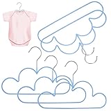Alipis Cloud Hangers for Kids Clothes, 5pcs Non- Slip Hanger Clothing Pant Coat Sweater Hangers Closet Hangers (Blue)