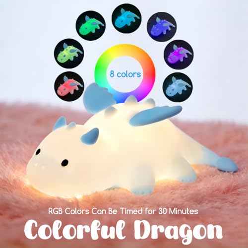 Image of LEDHOLYT Sweet Deer Kids Night Light - Silicone Nursery Lamp for Baby and Toddler, Animal Lamp for Boys and Girls, Squishy Bedroom Light, Cute Illumination for Kids Room