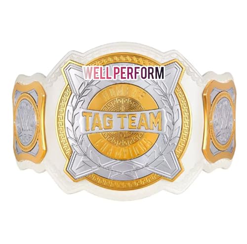 WELL PERFORM Women's Tag Team Championship Title Belt Replica, World Heavyweight Wrestling Championship Title Belt - Adult Size