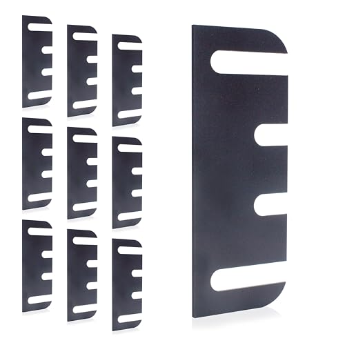 Image of 10 Pack Door Hinge Shims, 0.047 Inch Thickness, 4 Inch Hinge Shims, Hinge Shims Adjustable Spacer Parts for Doors Filling Gaps Align for Repair Replacement Kit