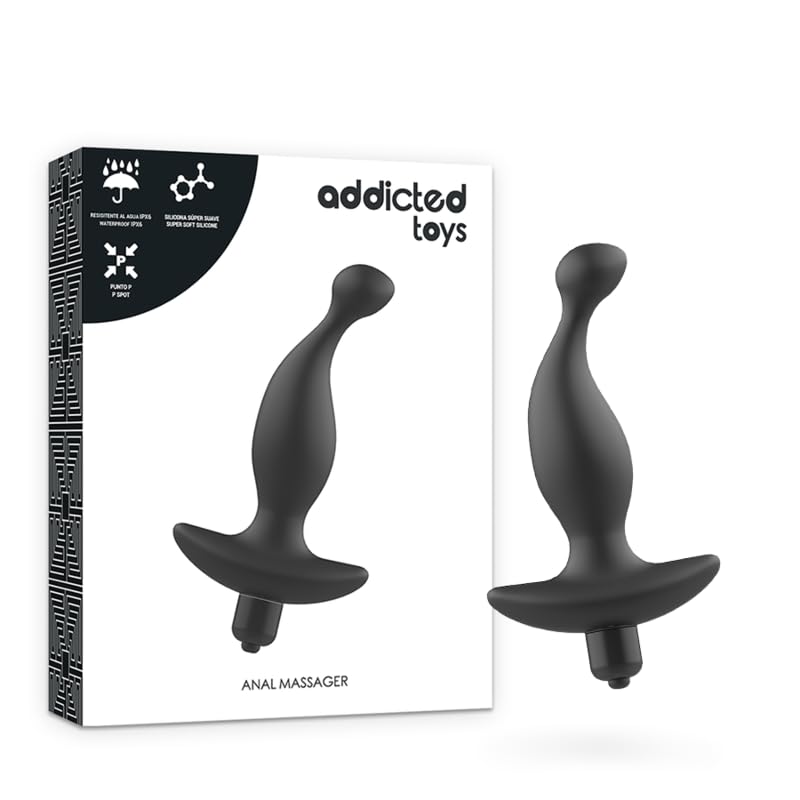 ADDICTED TOYS MASAJEADOR ANAL CON VIBRACIÓN NEGRO