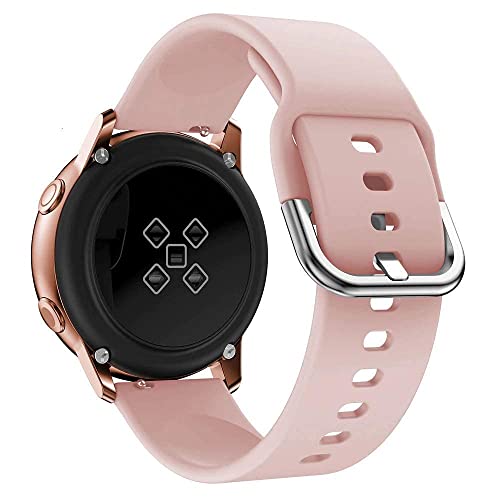 Image of Valente Premium Silicone Buckle 22 mm Watch Strap Compatible with Noise Colorfit Pro 3,Assist,Colorfit Ultra,Oneplus Watch,Fossil Gen 5E, Gen 5(44mm),Realme Watch 2 Pro (Baby Pink)