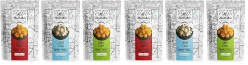 Image of Mr. Makhana Roasted Makhana & Foxnuts : Butter Tomato, Cream & Onion, Lime & Chilli (Pack of 6x55 gm) | Gluten Free | MSG Free | Roasted in Olive Oil | Rich Calcium | Zero Trans Fat | Zero Cholesterol