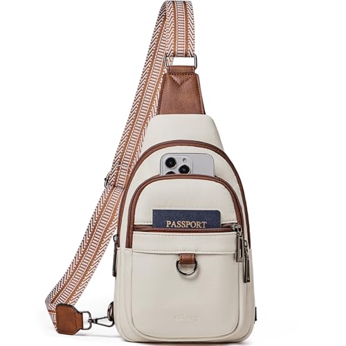 cakang sling bag crossbody bags for women trendy fanny packs belt bag leather womens Shoulder...