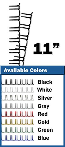 TruBind 6mm (1/4 in.) Double Loop Binding Spines | 11 in. Length for Letter Size or Smaller Projects | 3:1 Pitch | 30 Sheet Binding Capacity | Blue | 100 Pack
