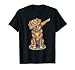 Colorful Patchwork Dog Dabbing Art Design T-Shirt