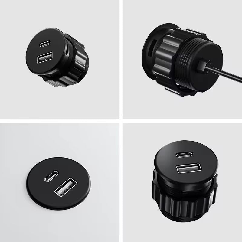 Image of Audiovan Charging Top for Your Home and Office Furniture (Black USB Grommet)