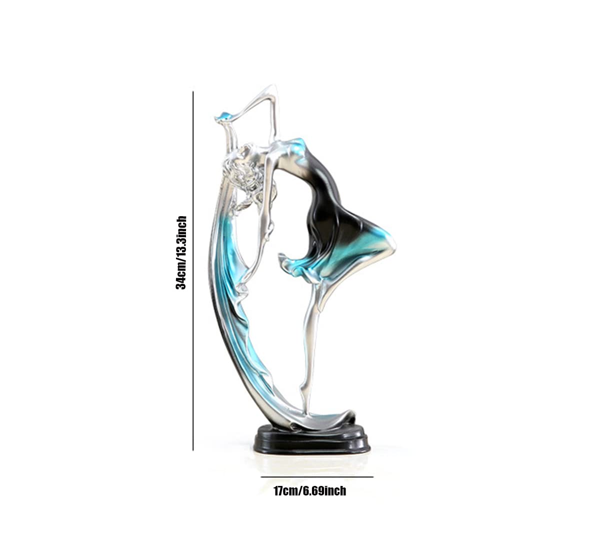 Elegancka balerina statuetka dla dziewczynki, ozdoby dekoracja domu, figurka do tańca statuetka dekoracja ozdoby do salonu / sypialni/szafki na wino/biurko/szafki na telewizor (kolor: C)