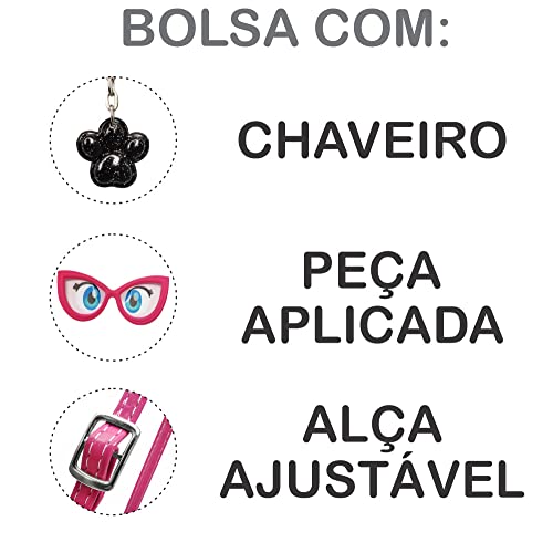 Bolsa Infantil Gatinha Rosa Com Óculos, Magicc