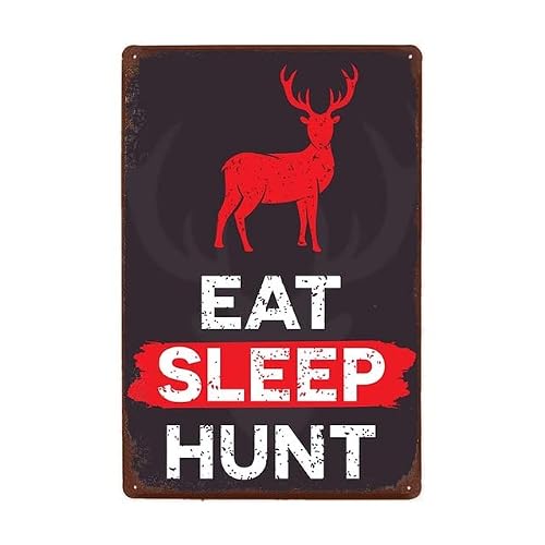 Hunting - Metal Tin Sign Retro Vintage Plaque