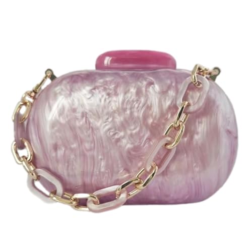 Image of Acrylic Bubble Bag Luxury Marble Clutch Evening Purses for Women Glitter Handbag for Wedding Party Prom