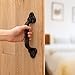 Heavy Duty Barn Door Handles (Set of 2) Black Rustic Cast Iron Gate Handles - Farmhouse Decor, Strong Closet Sliding Door Pull - with Hardware (Large - 9 inches, Indoor & Outdoor)