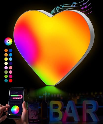 Letras luminosas alfabeto – Lámpara LED Letra RGB App Controllo Luces Carta Operador a USB para Recepciones Fiesta Boda Navidad Casa Bar Decoración (love)