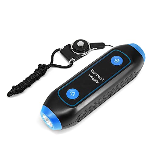 Domary Apito Eletrônico Portátil Apito Elétrico com Cordão SOS Light Lanterna para Treinadores Árbit