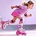 SULIFEEL Rainbow Unicorn 4 Size Adjustable Roller Skates for Girls Boys for Kids Ages 3-5 5-8 6-12 Children Skates Indoor Outdoor