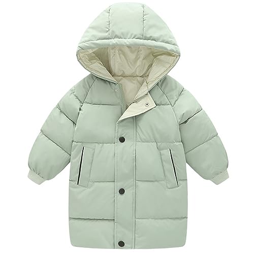 JELEUON Kids Boys Girls Winter Warm Hooded Puffer Down Jacket Lightweight Windproof Padded Warm Coat Outerwear 100