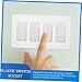 COOLHIYA Screwless Gang Electrical Outlet Cover Plate Modern Plate for Easy Installation No Tools Required Durable Material Compatible with Outlets and Trim