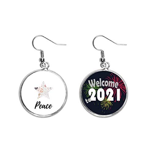 Pendientes de plata abstractos para oficina y eventos culturales talla M