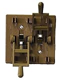 DUAL FRANKENSTEIN LIGHT SWITCH COVER PLATE FLIP HANDLE 3D PRINTED MADE IN USA PR78-2 (BROWN PLATE, BROWN HANDLES)