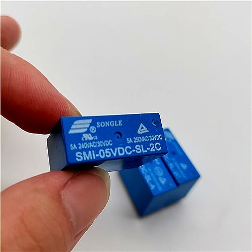 Relé SMI-05VDC-SL-C de 5 pines para placa de circuito electrónico DIY industrial, 2 unidades 2