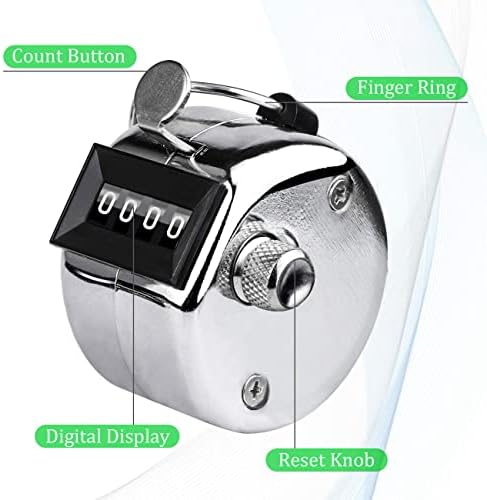 LUPO Clicker Counter Handheld Tally 4 Digit Golf Manual Number Scorer Mechanical Palm Clicker