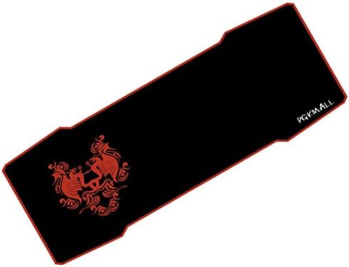PGKMALL 2016 Newest mouse pad Dragon-pattern Extended Huge Cool Gaming mouse pad 31.5''x13.7''x0.12'' Dimension Non-slip Rubber Base Waterproof surface Silky Smooth. (31.5''ร13.7โโ)