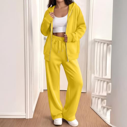 Sweat Suits for Womens 2 Piece Zip Up Hoodies Joggers Pants Sports Sweatset - image 5