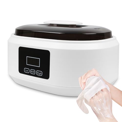 Máquina de Cera de Parafina para Manos y Pies, Calentador de Cera de Parafina de 200 W, Baño de Parafina de Fusión Rápida con Temperatura Ajustable, Gran Capacidad de 3500 Ml en el Hogar para Una