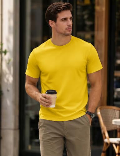 Image of MAGCOMSEN Mens T-Shirts Short Sleeve UPF 50+ Lightweight Moisture Wicking Basic Crewneck Casual Summer Cooling T Shirt