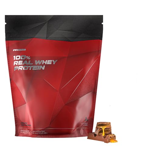 REAL WHEY PROTEIN - Prozis | Sin azúcares añadidos | Deliciosos sabores (1KG, Chocolate y Caramelo)