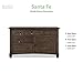 Evolur Cheyenne and Santa Fe Double Dresser, Antique Brown, 54x33x20.3 Inch (Pack of 1)