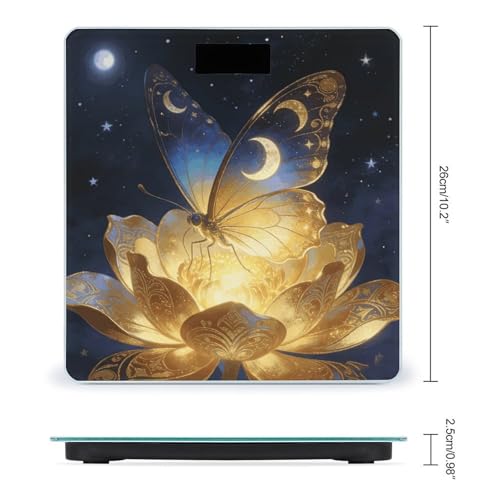 Báscula Digital Golden Retro Fantasy para Baño 400 lb miniatura 2