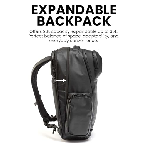 Image of NANUK N-EDC 26L Carry-On Travel Backpack - Water-Resistant Laptop Backpack for Work Travel and Everyday Carry - Compact & Expandable, TSA-Ready, Smart Organization - Black