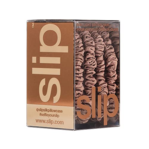slip Skinny Caramel Scrunchies, Back to Basics, Anti-Crease, Anti-Breakage Slipsilk Design Protects Delicate Hair - Image 3