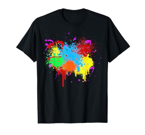 Pretty Paint Splatter Painting Abstract Art Paint Splatter T-Shirt