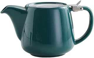 ZATTYDV Tetera de cerámica práctica con Forma de Taza de 580 ml y Filtro de Acero Inoxidable, Herramienta para Preparar té y café en casa.