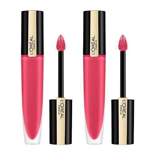2 x L'Oreal Paris Rouge Signature Matte Lipgloss - 128 I Decide