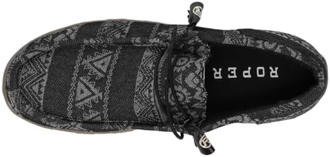 Roper Womens Chillin Aztec Shoe, Black, 7 | Image 3