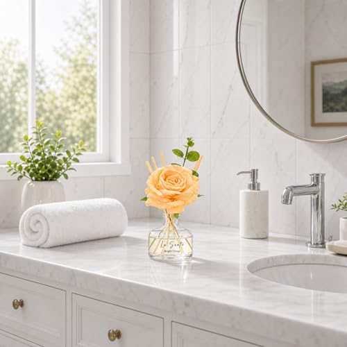 Difusor de varitas cítricas 250 ml con flor decorativa miniatura 7