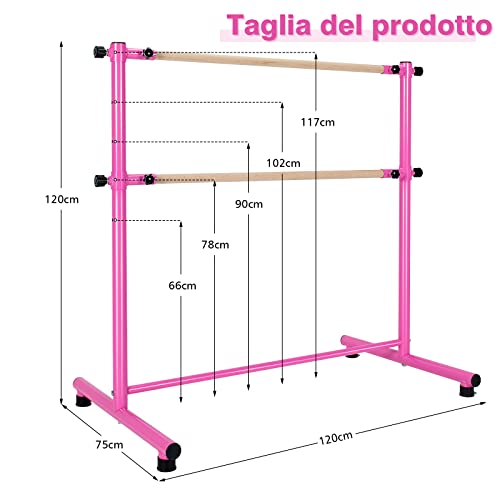 COSTWAY Sbarra da Danza Classica per Bambini