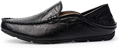 Men's Premium Genuine Leather Casual Slip on Loafers Breathable Driving Shoes Fashion Slipper